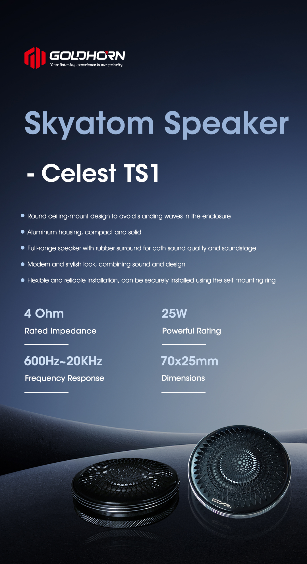 Goldhorn Skyatom Speaker - Celest TS1